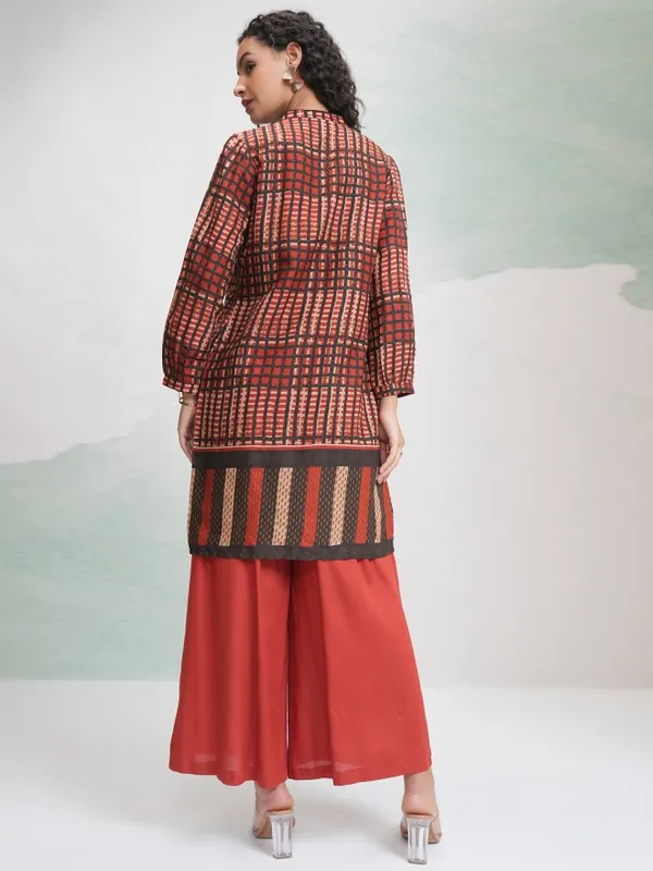 Vishudh Women Brown Tunic With Trouser