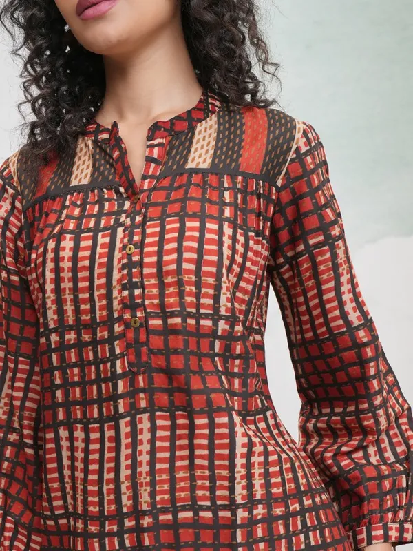 Vishudh Women Brown Tunic With Trouser