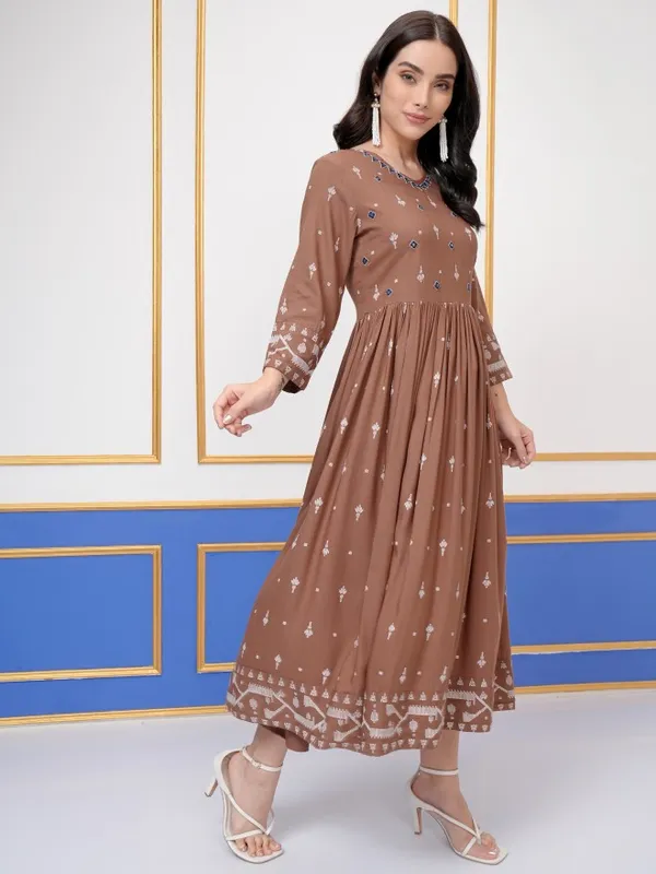 Embroidered Maxi Dress