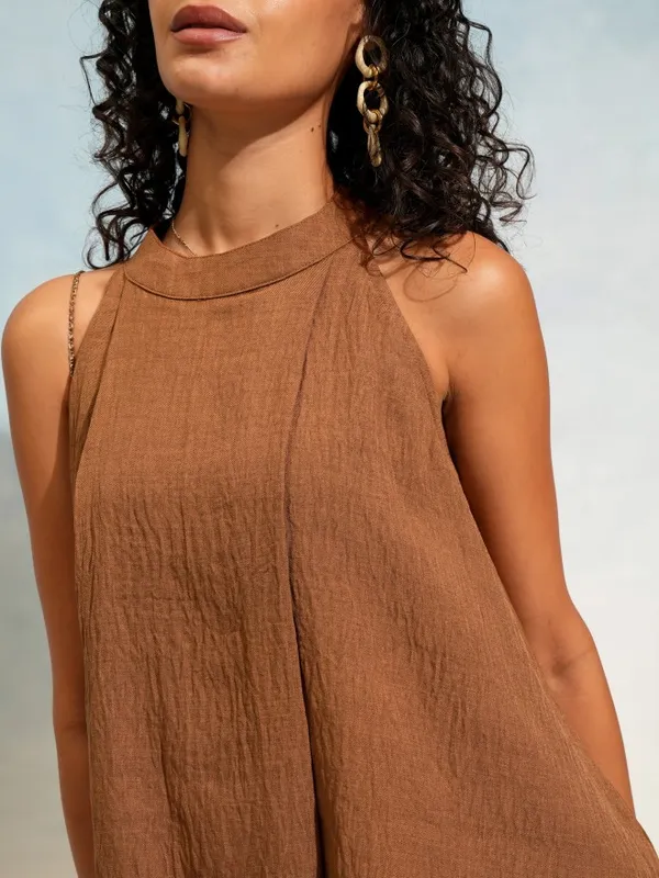 Tokyo Talkies Women Brown Top With Trouser