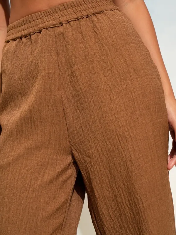 Tokyo Talkies Women Brown Top With Trouser