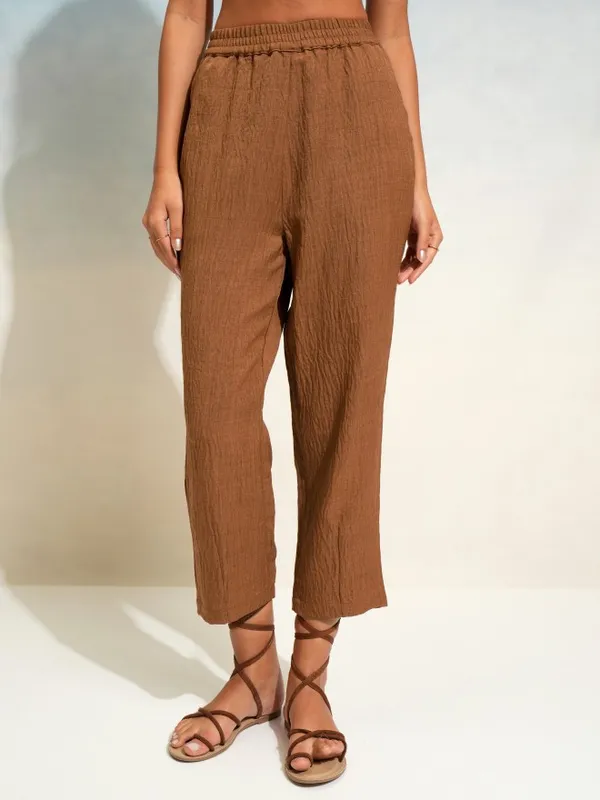 Tokyo Talkies Women Brown Top With Trouser