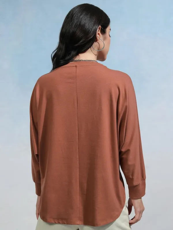 Tokyo Talkies Women Solid Round Neck T-Shirt