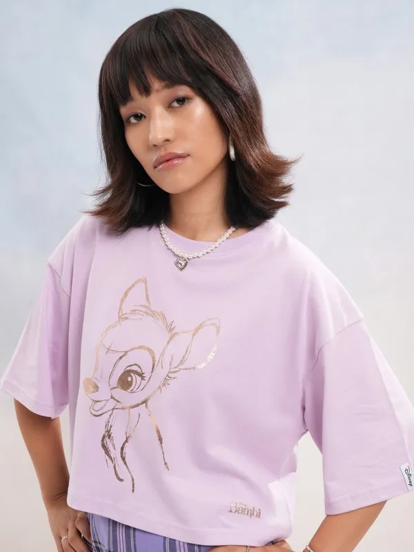 Mickey Mouse Printed Boxy Fit T-Shirt