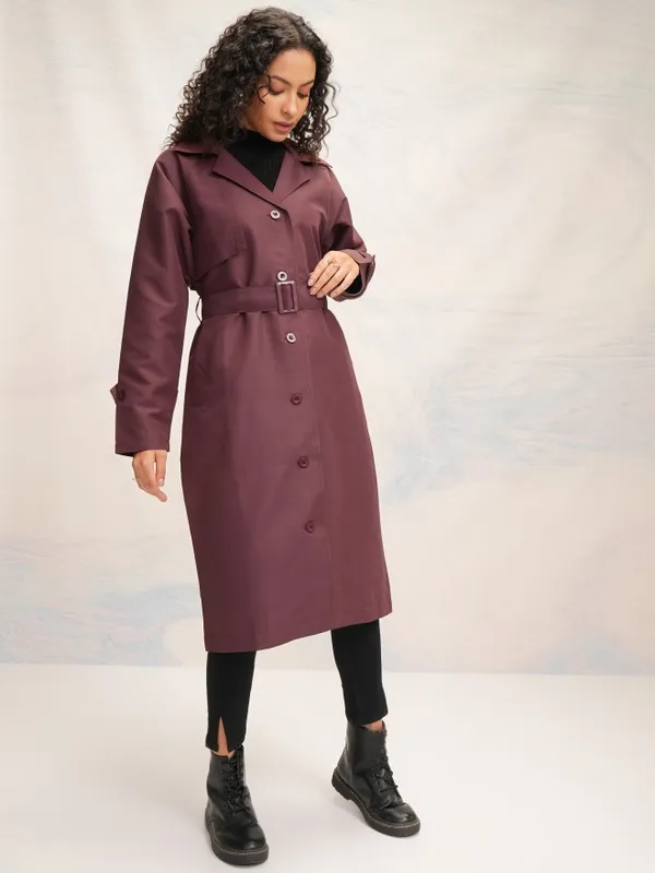 Tokyo Talkies Women Brown Trench Coat