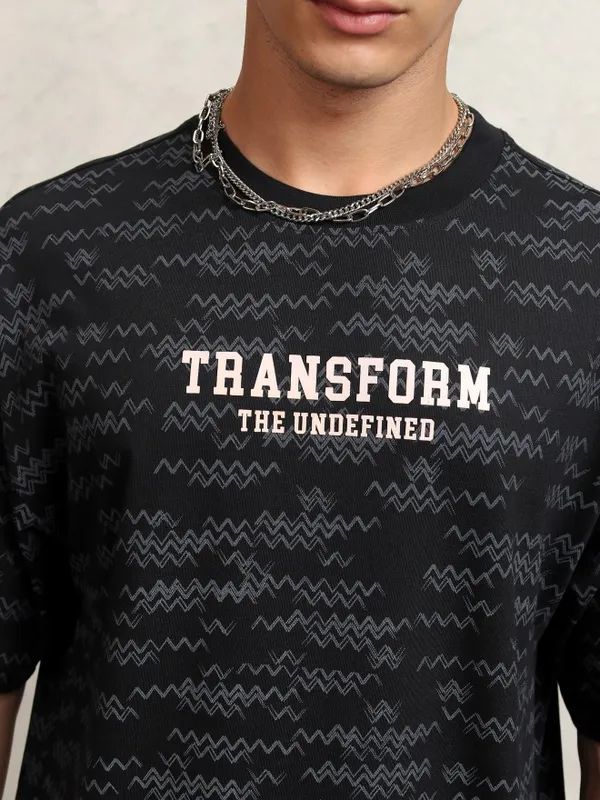 Highlander Men Black T-Shirt With Shorts Co-Ords