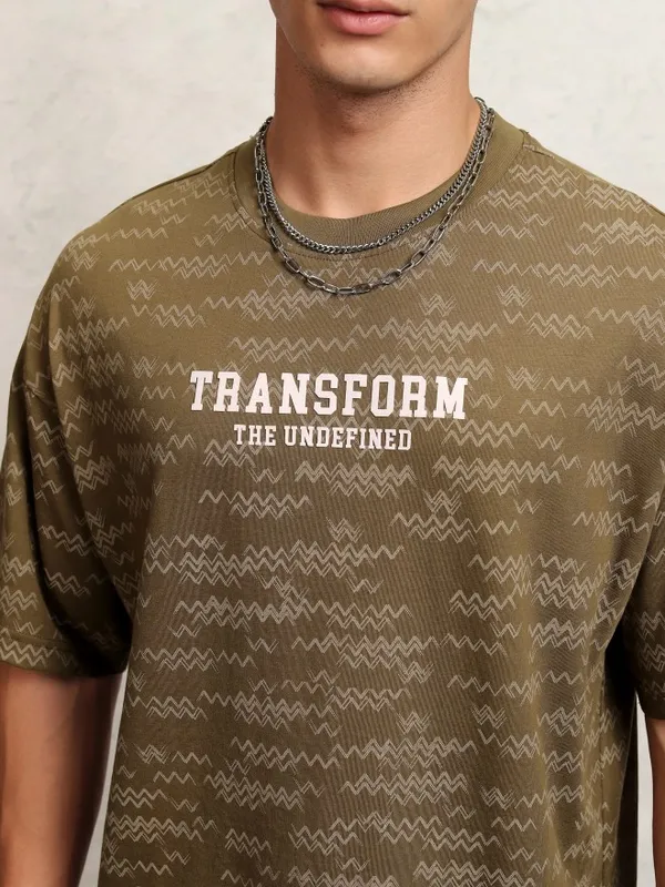 Highlander Men Brown T-Shirt With Shorts Co-Ords