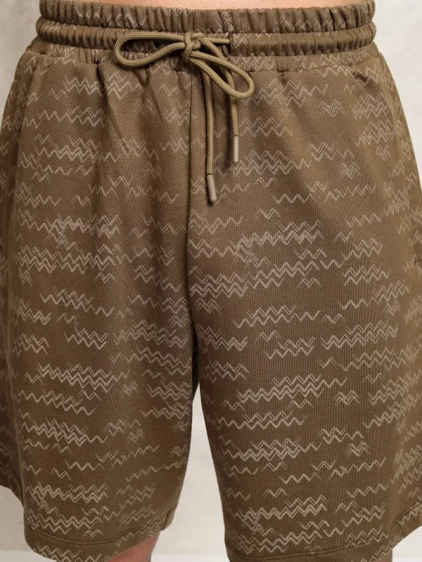 Highlander Men Brown T-Shirt With Shorts Co-Ords
