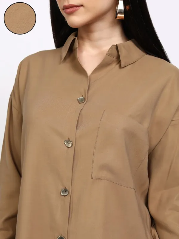Women Solid Casual Shirt