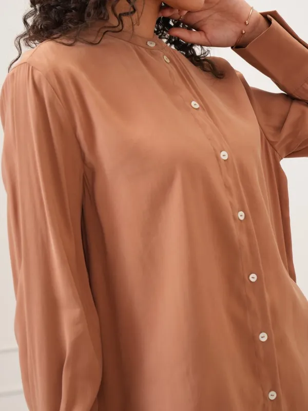 Tokyo Talkies Women Rose Solid Regular Fit Casual Shirt