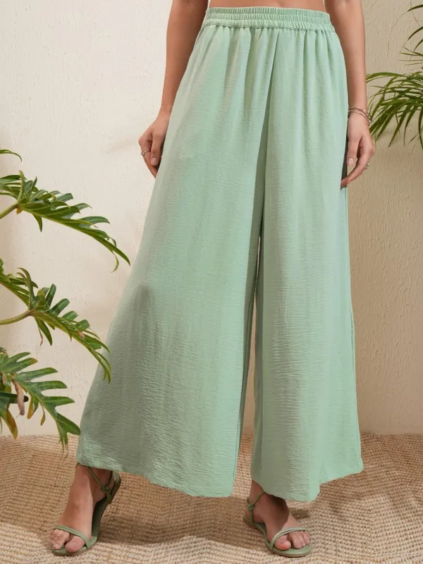 Vishudh Women Green Top With Trousers Co-Ords
