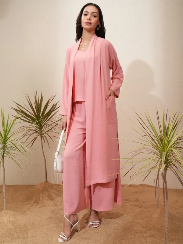 Vishudh Women Orange Top With Trousers Co-Ords