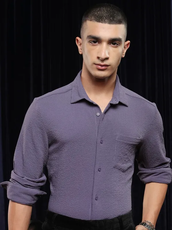 Men Slim Fit Casual Shirt