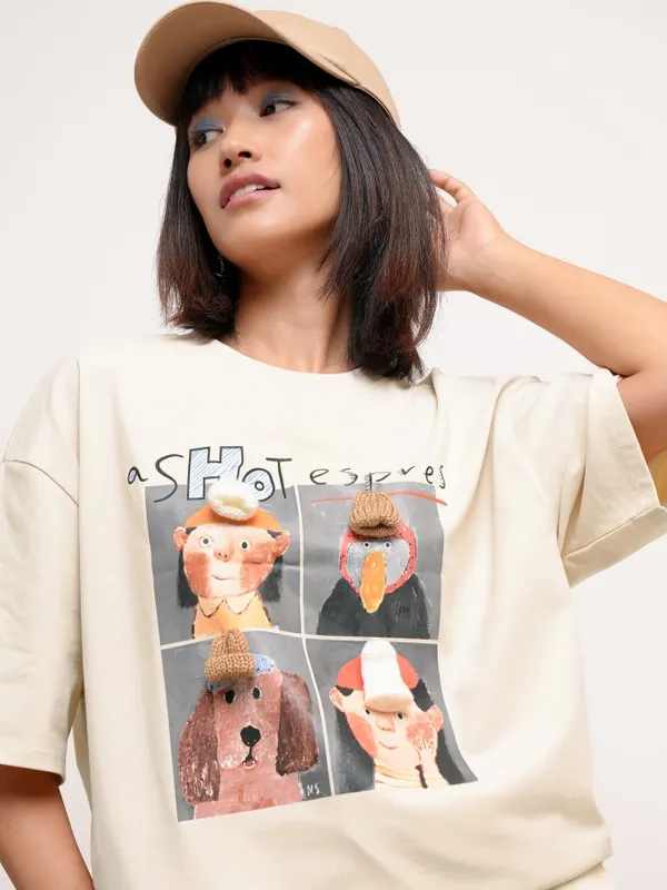 Printed Oversized Fit T-Shirt