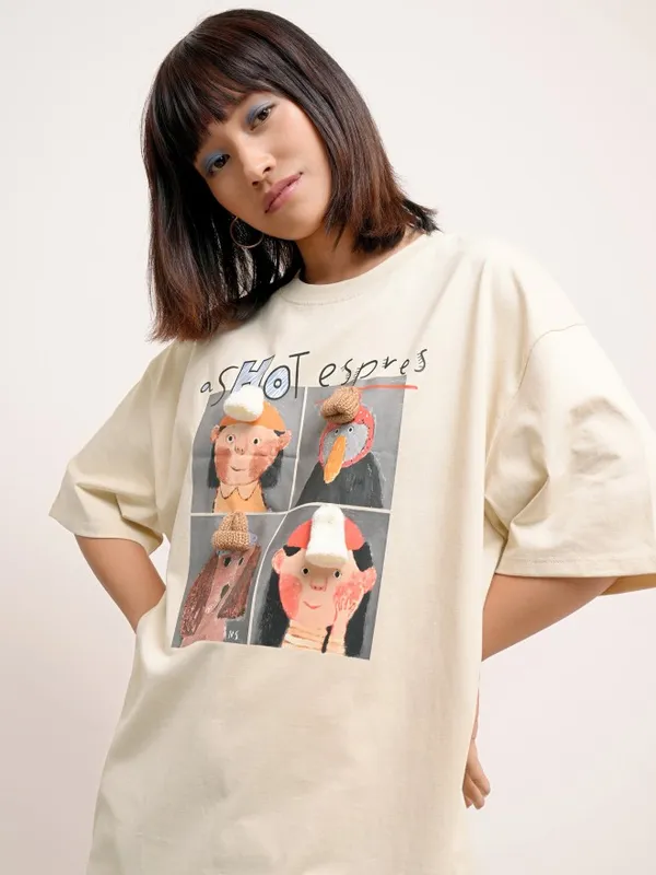 Printed Oversized Fit T-Shirt