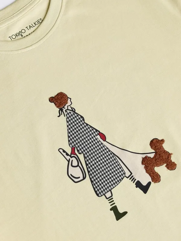 Tokyo Talkies Women Beige Printed Round Neck T-Shirt