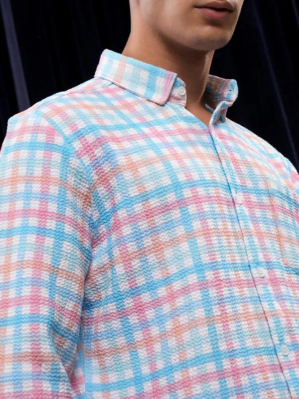Highlander Men Multi Checked Regular Fit Casual Shirt