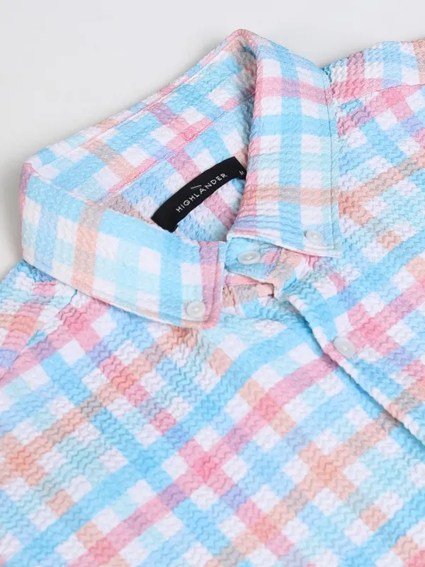 Highlander Men Multi Checked Regular Fit Casual Shirt