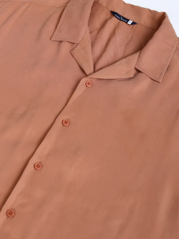 Highlander Men Rose Solid Relaxed Fit Casual Shirt