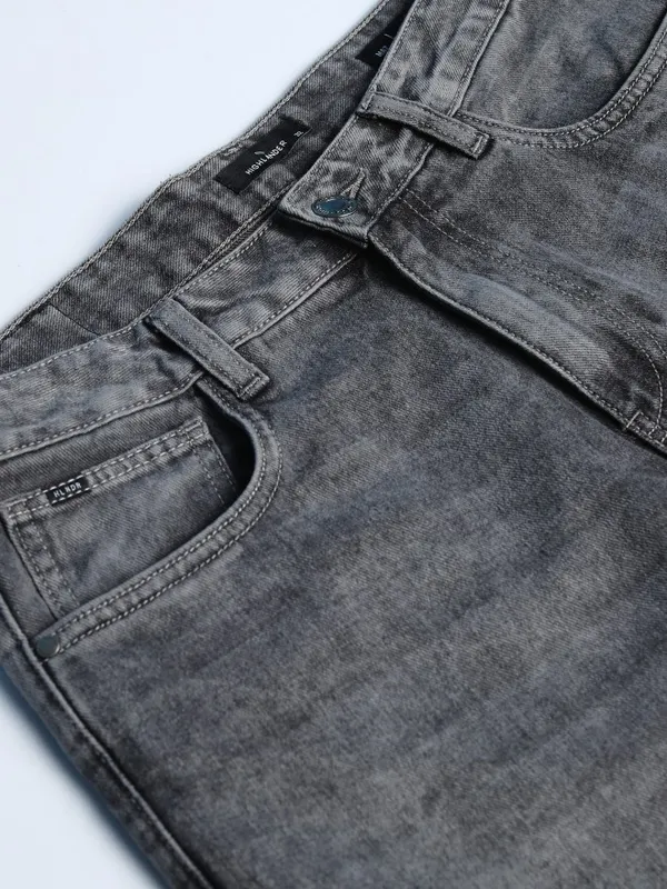 Highlander Men Grey Wide Leg Jeans