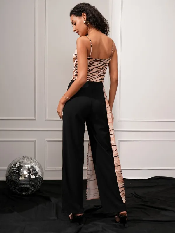 Tokyo Talkies Women Brown Printed Jumpsuit