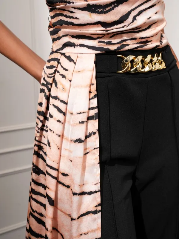 Tokyo Talkies Women Brown Printed Jumpsuit