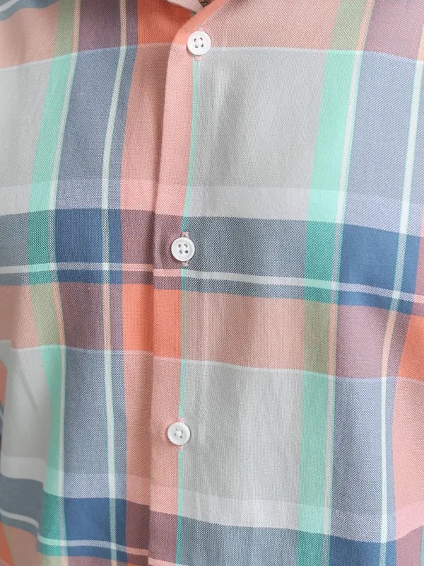 Highlader Men Grey Checked Regular Fit Casual Shirt