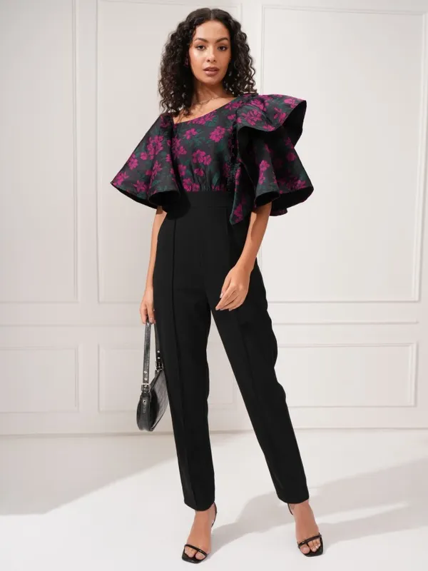 Tokyo Talkies Women Magenta Printed Jumpsuit