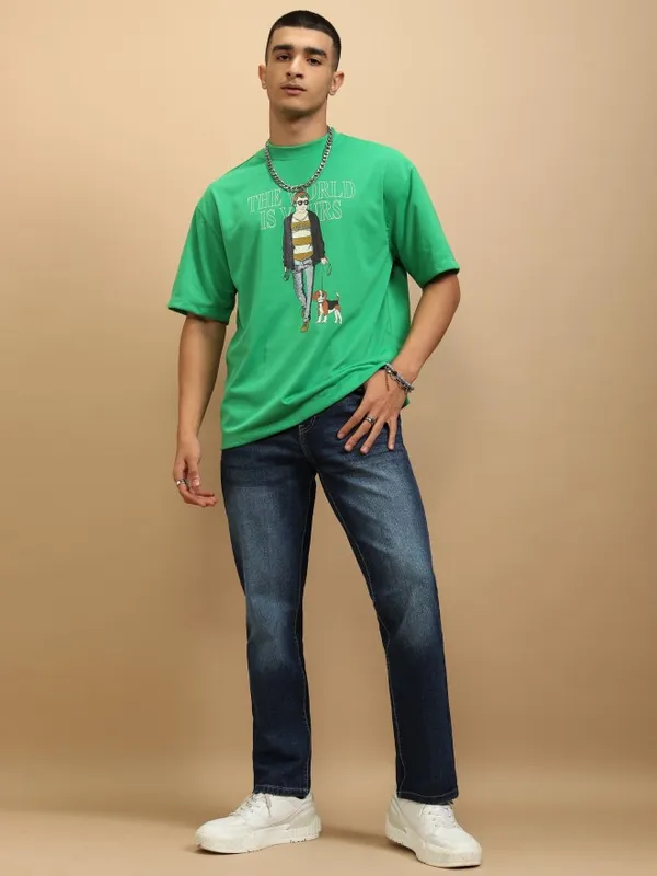 Highlander Men Blue Straight Fit Stretchable Jeans