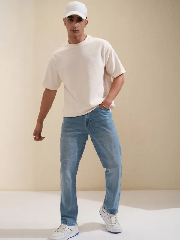 Highlander Men Blue Straight Fit Stretchable Jeans