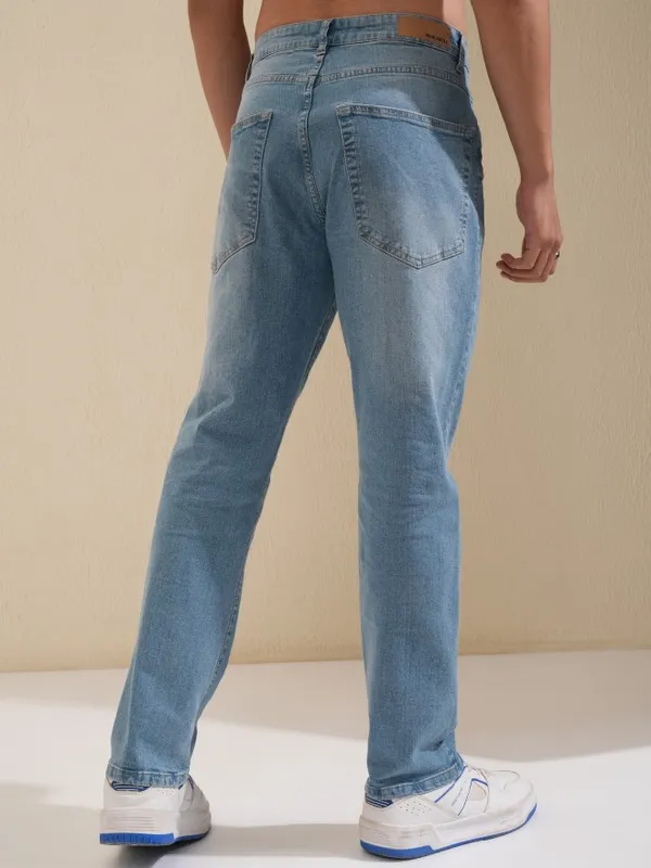 Highlander Men Blue Straight Fit Stretchable Jeans