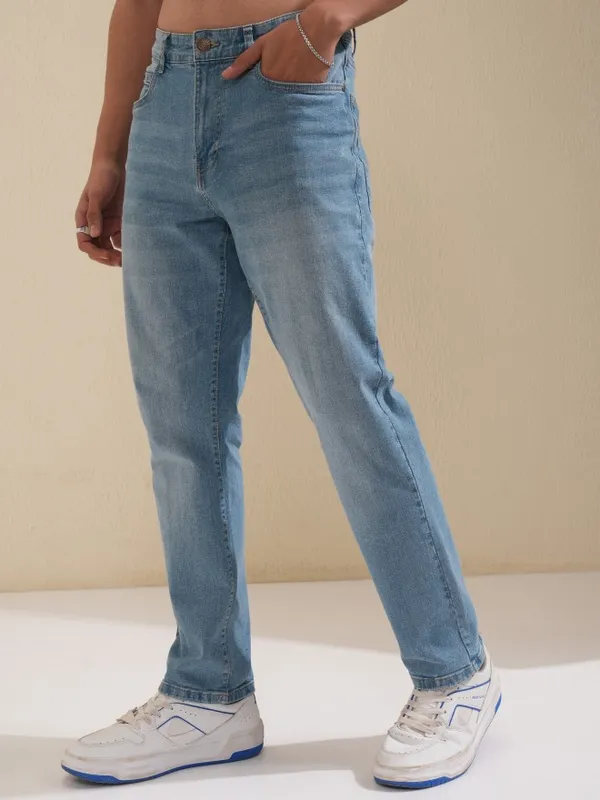 Highlander Men Blue Straight Fit Stretchable Jeans