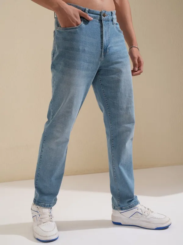 Highlander Men Blue Straight Fit Stretchable Jeans