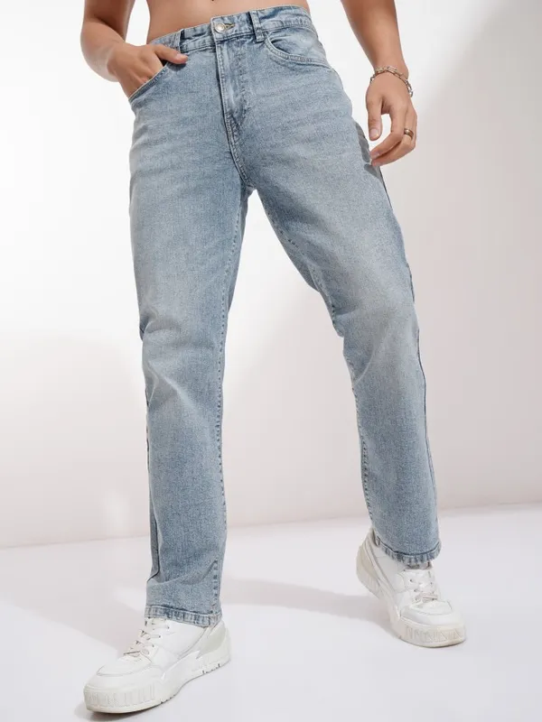 Highlander Men Blue Straight Fit Stretchable Jeans