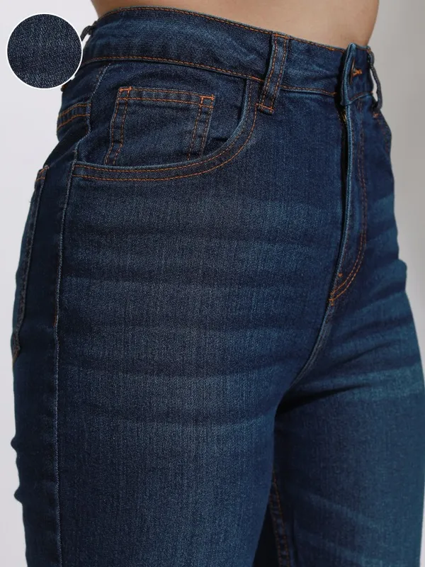 Tokyo Talkies Women Blue Straight Fit Stretchable Jeans