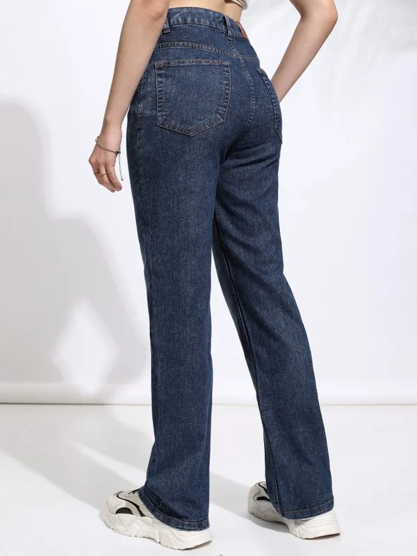 Tokyo Talkies Women Blue Straight Fit Stretchable Jeans