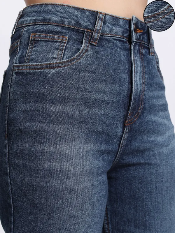Tokyo Talkies Women Blue Straight Fit Stretchable Jeans