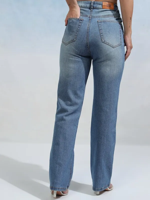 Tokyo Talkies Women Blue Straight Fit Stretchable Jeans