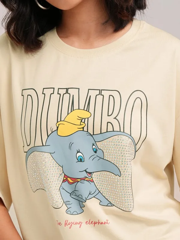 Dumbo Women's Printed Boxy Fit T-Shirt