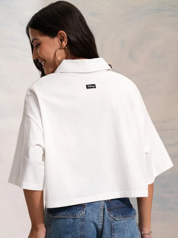 Stitch Women's Printed Boxy Fit T-Shirt