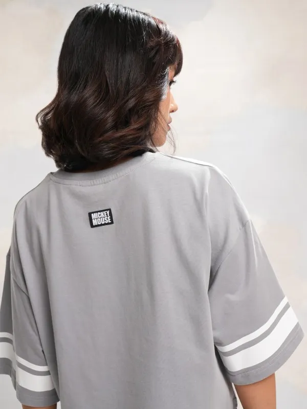 Mickey Mouse Printed Boxy Fit T-Shirt