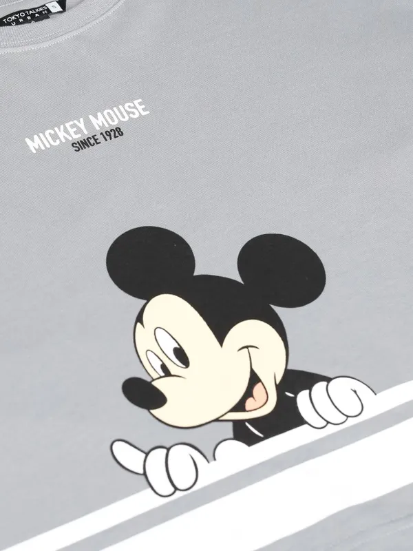 Mickey Mouse Printed Boxy Fit T-Shirt
