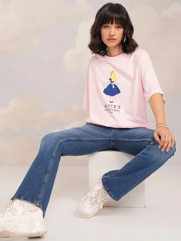 Alice Printed Boxy Fit T-Shirt