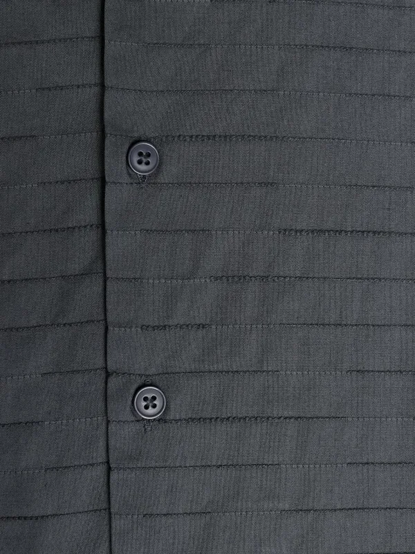 Highlander Men Grey Textured Relaxed Fit Casual Shirt