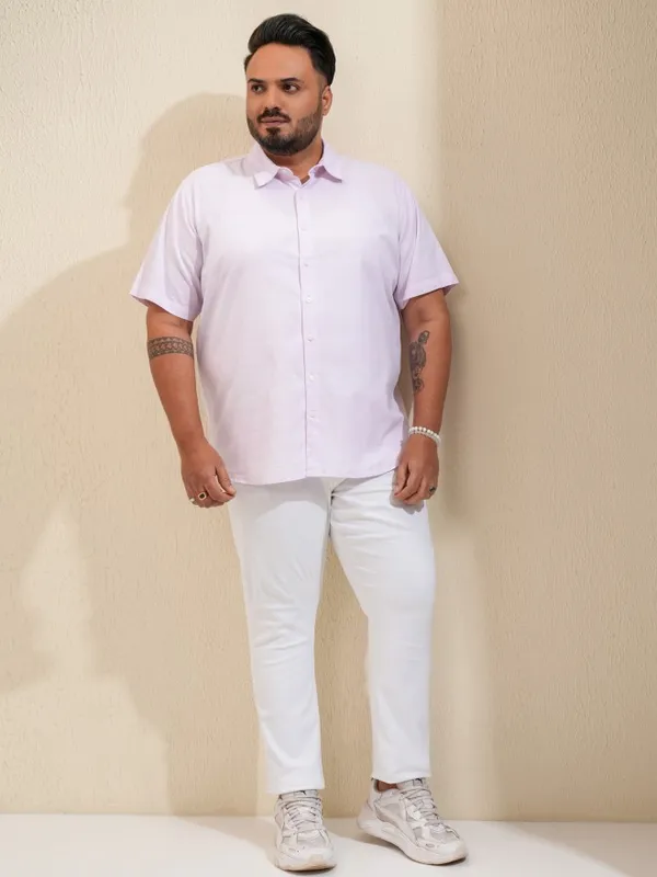 Highlander Men Lavender Checked Regular Fit Casual Shirt