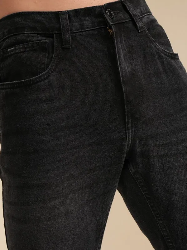 Highlander Men Black Bootcut Stretchable Jeans