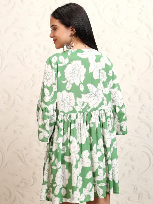 Printed A-Line Dress