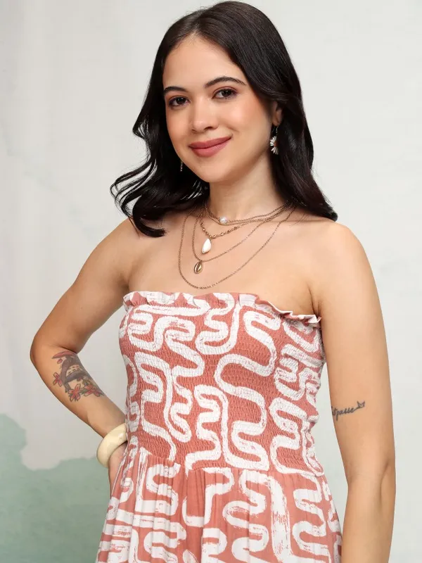 Vishudh Women Pink Printed Jumpsuit