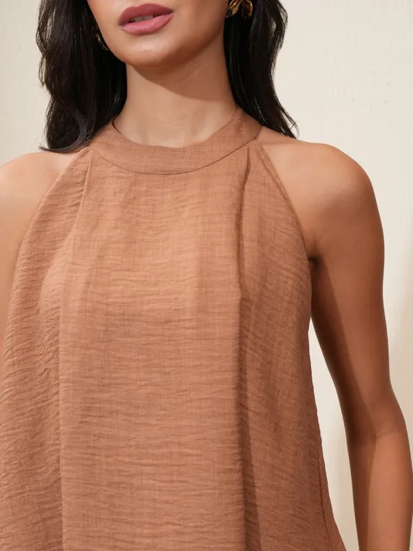 Vishudh Women Pink Top With Trousers Co-Ords