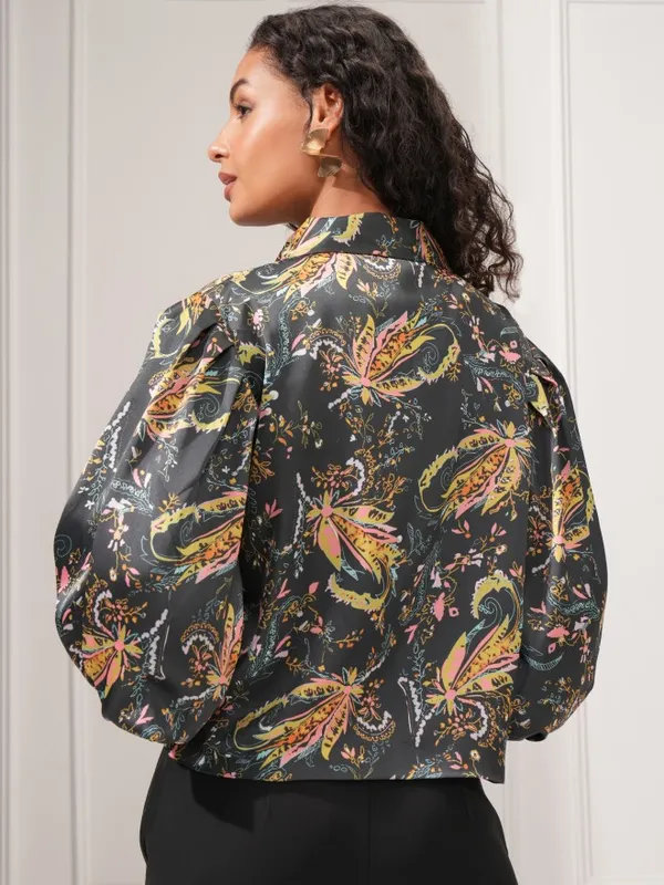 Tokyo Talkies Women Green Printed Shirt Style Top